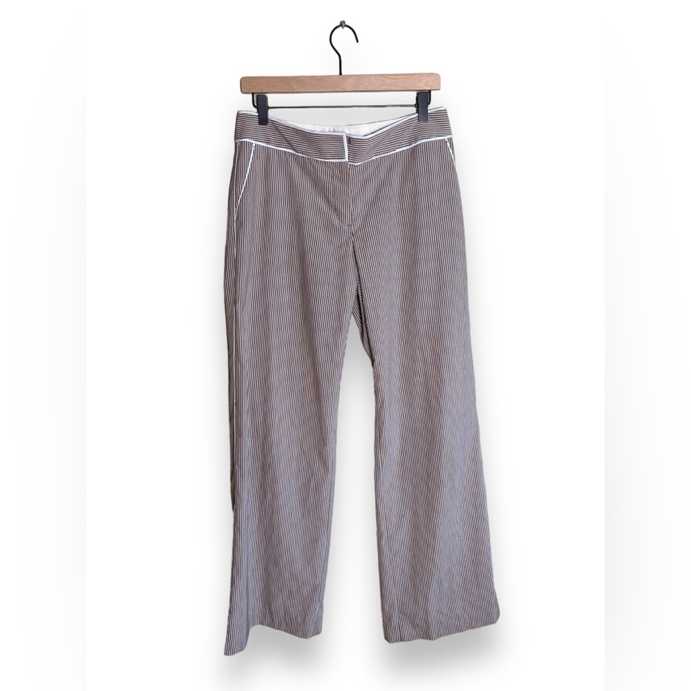 Express Design Studio Correspondent Dress Pants Womens 6 Stripe Wide Leg Stretch